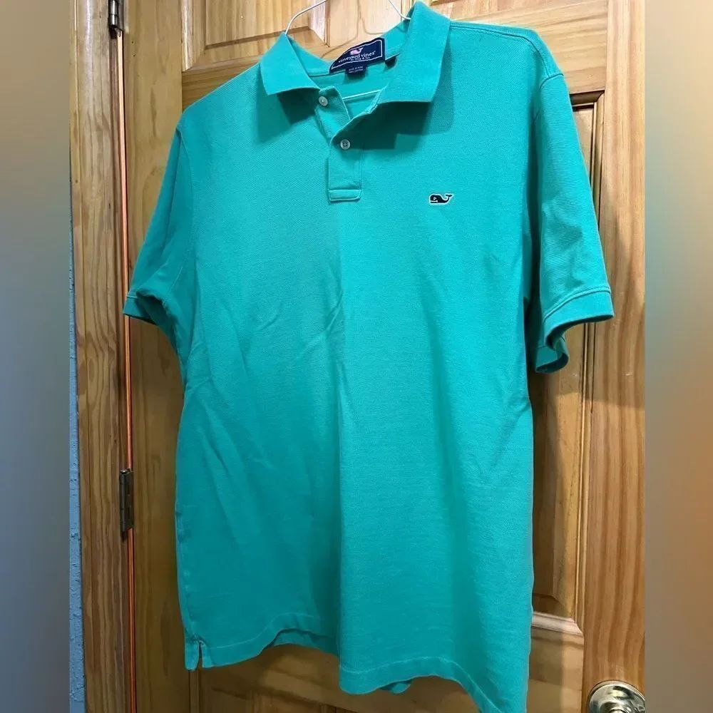 Vineyard Vines size L Kelley green polo shirt